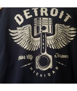 Detroit Michigan Motor City Forever Tee T-Shirt Unisex Size XL Black Tan - £15.71 GBP