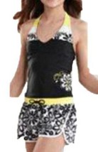 Girls Swimsuit Zeroxposur Tankini Bikini Shorts 3 Pc Yellow Swim Bathing Suit- 7 - £16.61 GBP