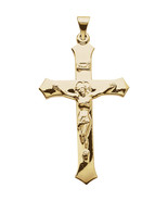 14K Gold Crucifix Pendant in Yellow or White Gold - €566,32 EUR