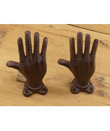 2 Cast Iron Hand Bookends Book Ends Bookshelf Paperweight Rustic Home De... - €28,64 EUR