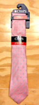 Chaps Mens Stretch Summer Pink Bay Flower Tie New Kohl&#39;s Retail $42 Silk... - £18.33 GBP