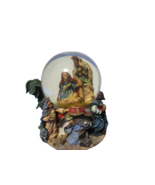 Nativity Scene Snowglobe Large 7&quot;T x 5&quot; Plays Joy To The World Flaw - £11.76 GBP