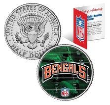 Cincinnati Bengals Field Jfk Kennedy Half Dollar Us Colorized Coin Nfl Licensed - £6.84 GBP