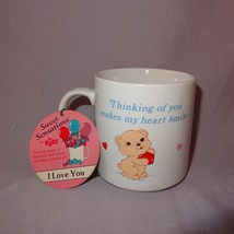Valentine&#39;s Day Teddy Bear Coffee Mug 11 oz Cup Ceramic Hearts Russ - £13.53 GBP