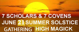 JUNE 21ST SUMMER SOLSTICE 7 COVENS 7 SCHOLARS EXTREME BLESSING MAGICK RING PENDA - $99.77