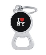 I Love NY New York Bottle Opener Keychain - Metal Beer Bar Tool Key Ring - $10.77