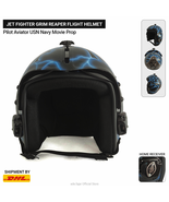 Jet Fighter Grim Reaper Flight Helmet Pilot Aviator USN Navy Movie Prop - €341,90 EUR