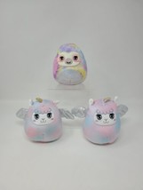 Lot of 3 Squishmallows Pegasus Unicorn Scented Tie-dye Toy Plush 6&quot; Kelly Toys - £18.19 GBP