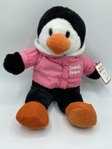 Holiday Time Santa Helper Plush Stuffed Penguin 12in With Pink Jacket - £9.03 GBP