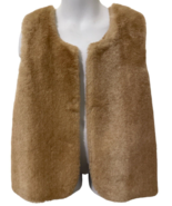 Wonder Nation Girls Faux Fur Vest Size M 7-8 Tan Sleeveless - $15.67