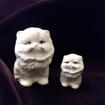 Miniature Ceramic Cat Figurine Mama and Baby Persian Kitten - £13.92 GBP