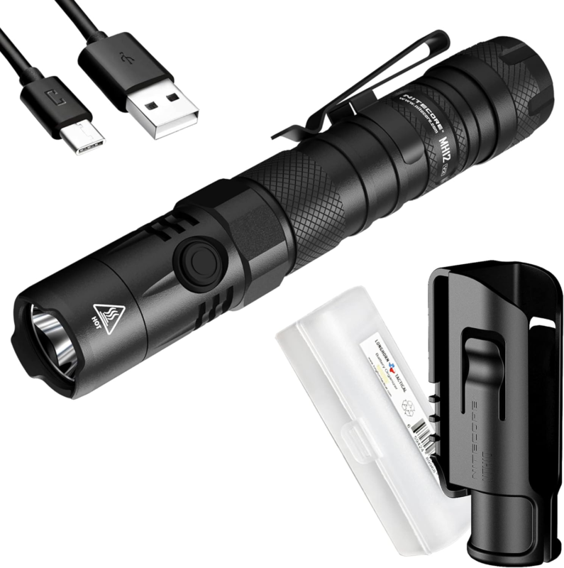  1200 Lumen USB-C Rechargeable Tactical Flashlight with Lumentac Organizer - $154.80