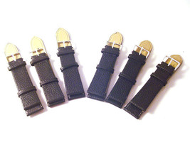 Wholesale Six Ladies Mens WATCH STRAP BAND BLACK LEATHER Buckle 12mm - 2... - $18.81