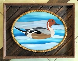 PINEYBROOK CRAFTS Rustic Wooden Water Duck Mosaic Hanging Wall Art (16 x... - £19.50 GBP