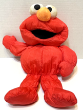 Rare Vintage 1992 Playskool Nylon Plush Stuffed Elmo Lovey Sesame Street 16" Red - $19.53