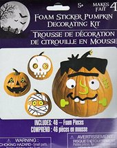 Halloween Foam Pumpkin Decorating Kits - Makes 4 - £4.80 GBP