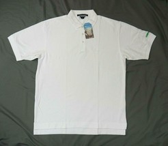 Mens White Pima Cotton Short Sleeve Polo Shirt Size X Large Devon &amp; Jone... - $33.99