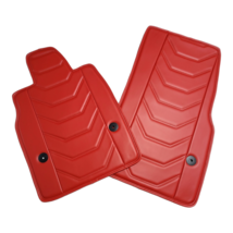 Chevrolet Corvette C8 Stingray Z06 Z51 Floor Mats Red Eco Leather 2021 -2024 - £475.02 GBP