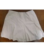 OGL Pleated Mini Skort Pockets White Built in Shorts Tennis Athletic XL - $367.64 MXN