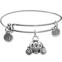 Bangle Bracelet and Princess Coach Charm - £10.19 GBP