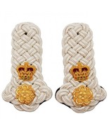 ENGLISH LORD LIEUTENANT SILVER SHOULDER BOARDS CORD EPAULETTES CP MADE - $89.10