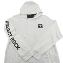 Under Armour UA Project Rock Terry Hoodie Mens Size Medium Ivory NEW 1377428-130 - £39.24 GBP