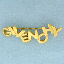 Vintage Designer Signed Givenchy Logo Brooch Pin  - £184.33 GBP