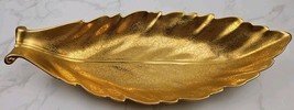 Pickard 12&quot; Leaf Dish Gold Encrusted Rose Daisy Pattern #423 - $29.99