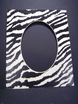Picture Frame Mat 8x10 for 5x7 photo Zebra Animal print Black and White  - $1.99