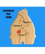 Wooden wolves family puzzle Home decor Family keepsake gifts Animal fami... - £16.84 GBP
