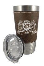 Kelly Irish Coat of Arms Leather Travel Mug - £22.38 GBP
