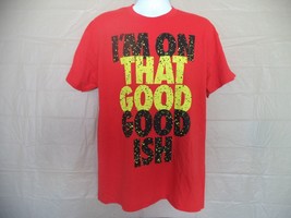 Men&#39;s Red Gildan Heavy Cotton Graphic T shirt. Large. 100% Cotton. Short... - £15.79 GBP