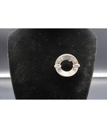 Unusual Crimped Circle Multi Dimensional Brooch Silver Tone Fashion Jewelry - €12,83 EUR