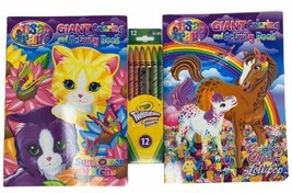 Lisa Frank Activity Coloring Books Horse Kittens with Crayola Twistable - £13.42 GBP