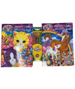 Lisa Frank Activity Coloring Books Horse Kittens with Crayola Twistable - $16.05