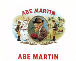 Abe Martin Vintage Historic Antique Embossed Cigar Box Label Martin&#39;s Farm - $12.00