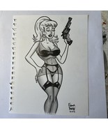 Sexy Femme Fatale Pin-Up Girl Archie Comics Original Art Drawing By Fran... - £44.71 GBP