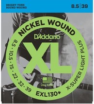 3 Sets D&#39;Addario EXL130+ Electric Guitar Strings Extra Super Light Plus 8.5 - £29.71 GBP