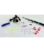 Lot of 12 Fishing Kits Wholesale 33 Piece Fishing Kits w/Rods & Reels for Resale - $119.99