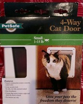 PetSafe 4-Way Locking Indoor Cat Door - White - Cats/Dogs1 to 15lbs - Ne... - £15.45 GBP