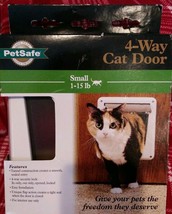 PetSafe 4-Way Locking Indoor Cat Door - White - Cats/Dogs1 to 15lbs - Ne... - £14.53 GBP