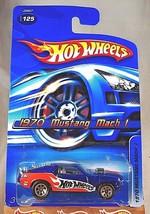 2006 Hot Wheels Collector #125 1970 FORD MUSTANG MACH 1 Blue Variant w7Sp 06Card - £7.83 GBP