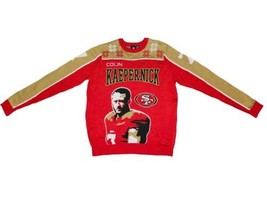 Vintage San Francisco 49ers AOP Colin Kaepernick Crewneck Ugly Xmas Sweater  XL  - £56.02 GBP