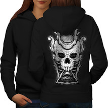 Illuminati Horror Skull Sweatshirt Hoody  Women Hoodie Back - $21.99