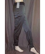 Alberta Ferretti Beaded Silk Black Stretch Satin Pants 42IT 8/10 NWT - £340.76 GBP