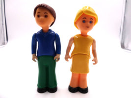 Little Tikes Dollhouse Girl Mother Yellow dress Blonde Hair  Boy Brother... - $23.76