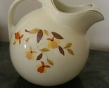 Hall&#39;s Superior ~ Slanted ~ Ball ~ Water Pitcher ~ Autumn Leaf Pattern - $44.88