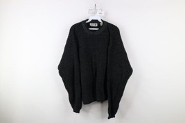 Vintage 90s Streetwear Mens Large Blank Textured Ribbed Knit Crewneck Sw... - $59.35