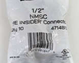 Hubbell Raco The Insider 1/2&quot; Steel Trade Size NMSC Connector 4714B10 (1... - $19.31