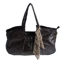 [Charm Beauty]Coffee Leatherette Shoulder Bag Satchel Bag  - $24.00